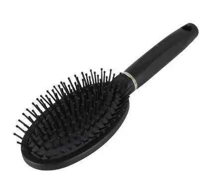 Hair brush black paddle oval 24cm