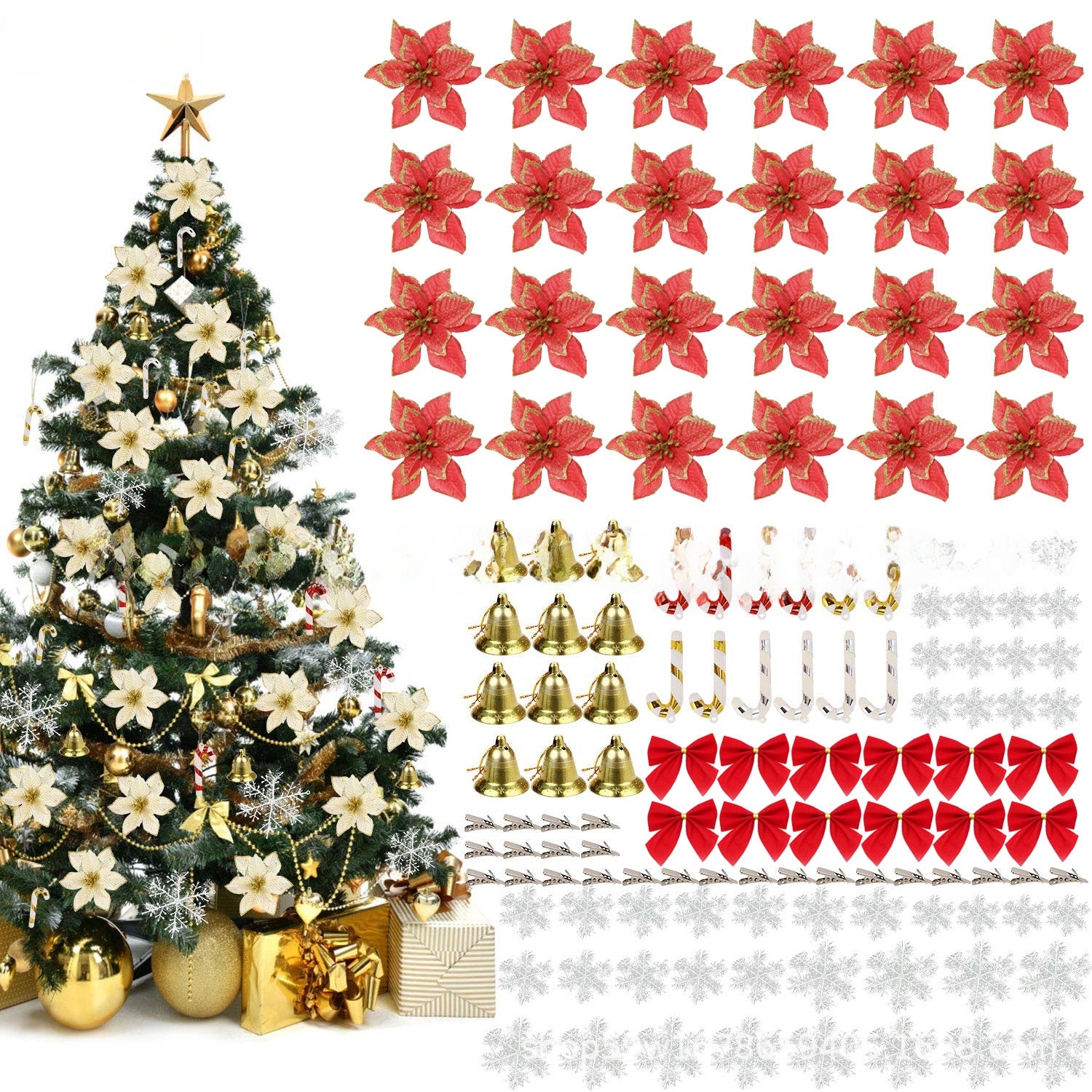 120 Pcs Christmas Tree Decoration