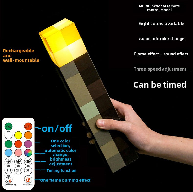 Rechargeable LED Toy Torch with Multi-Color Lighting