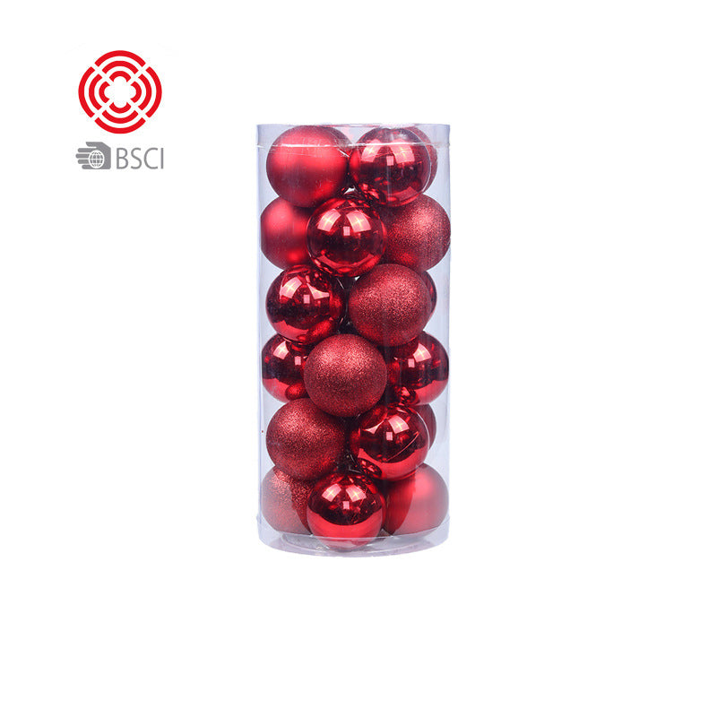 Plastic electroplated balls Christmas tree pendant