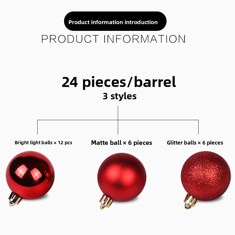 Plastic electroplated balls Christmas tree pendant