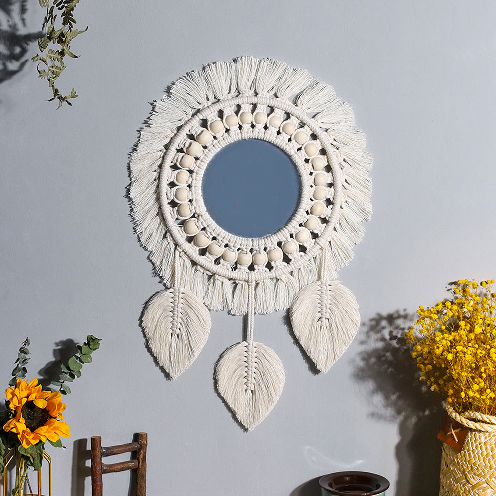 woven wall mirror