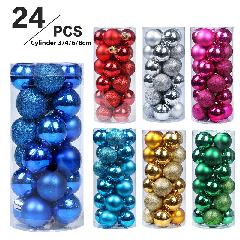 Plastic electroplated balls Christmas tree pendant