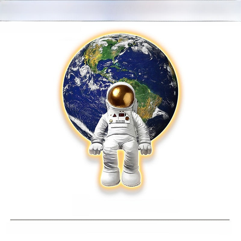 Modern 3D Wall Clock with Decorative Light