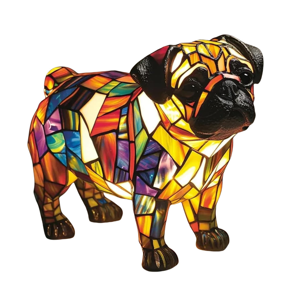 Dog Series Resin Ornaments LED Night Light