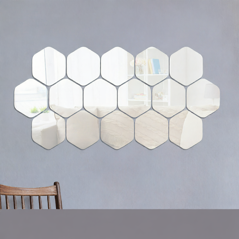 Hexagonal Acrylic Mirror Wall Sticker