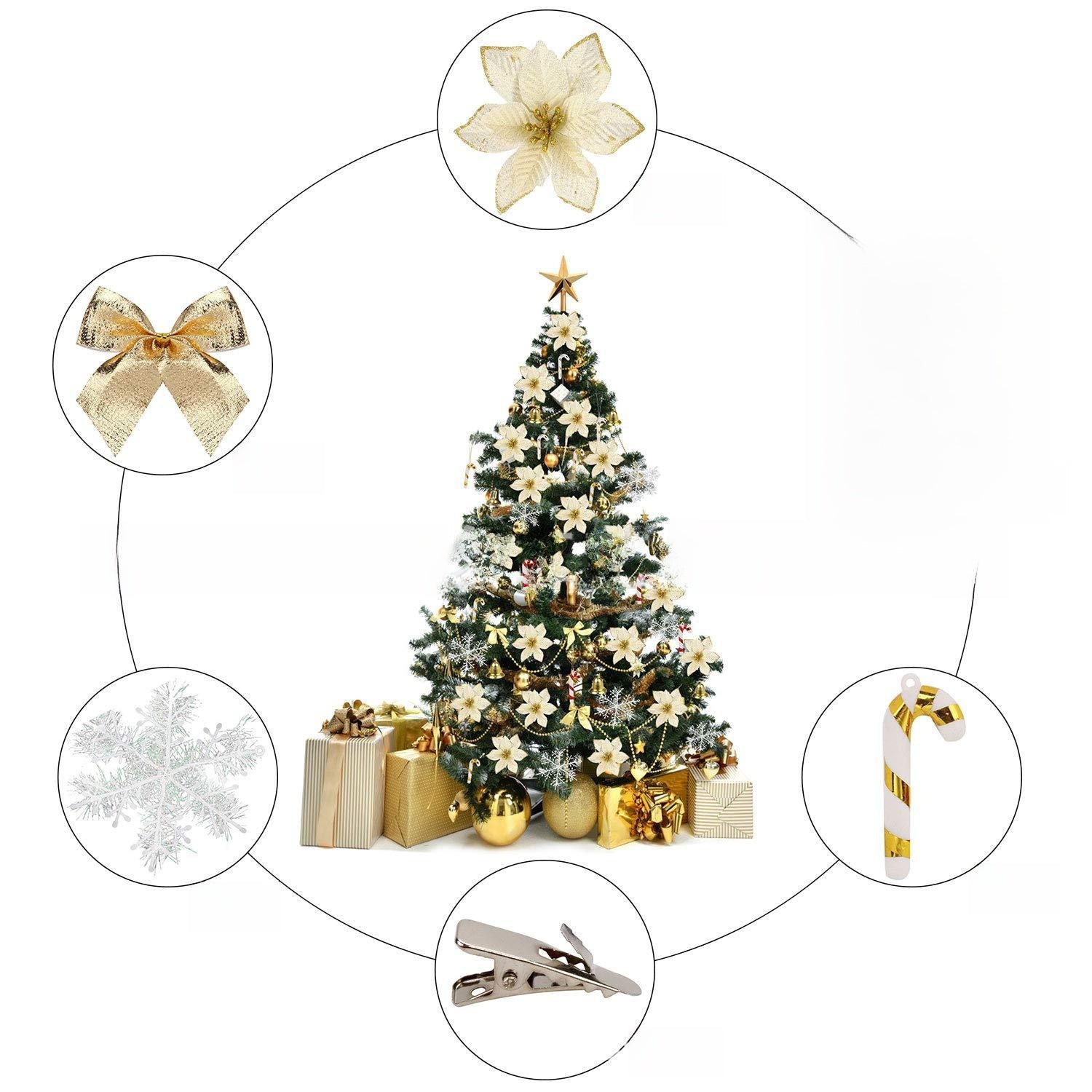 120 Pcs Christmas Tree Decoration