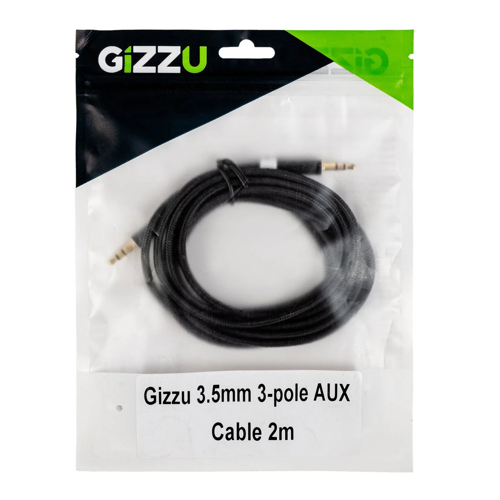 Gizzu 3.5mm AUX Cable 2m – Black