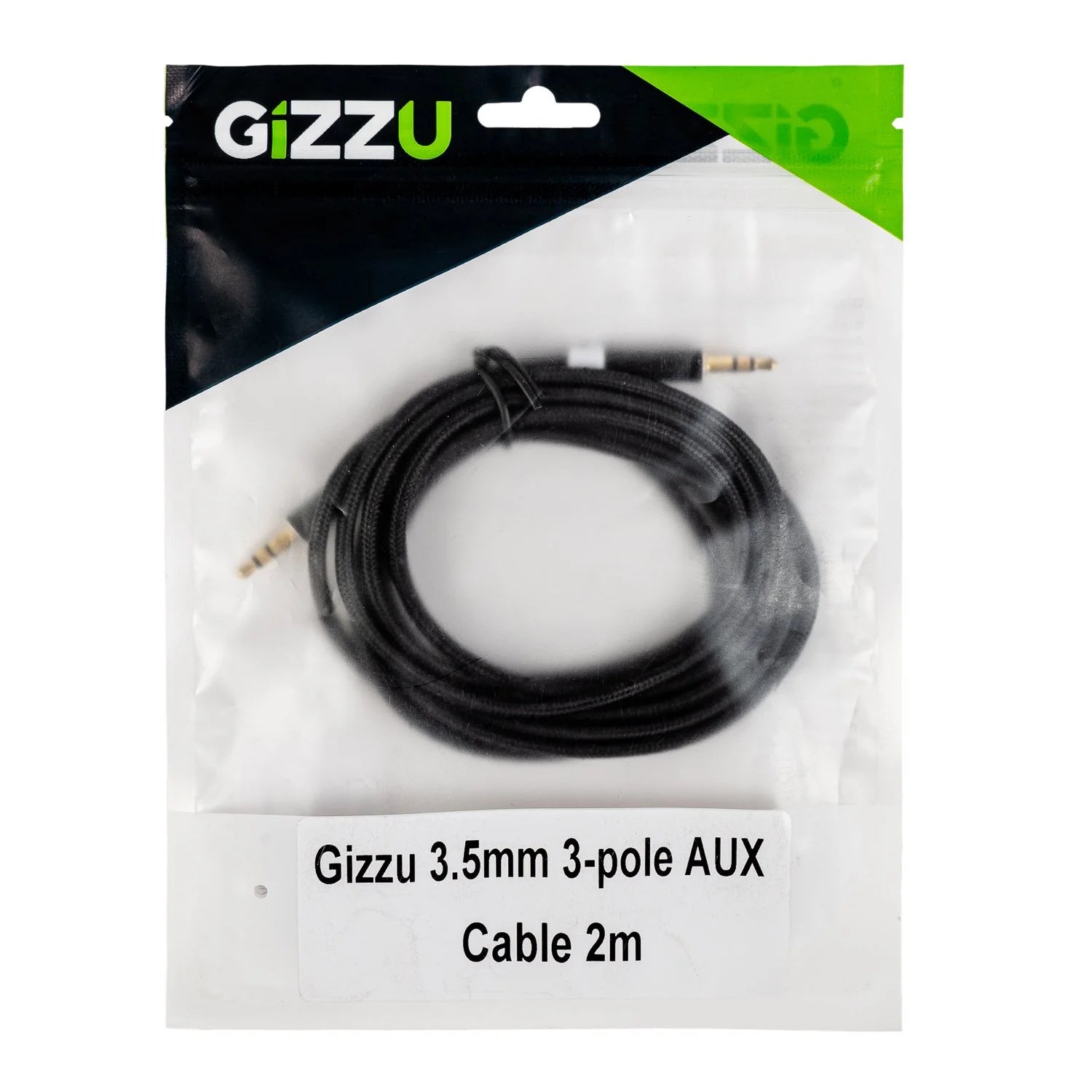 Gizzu 3.5mm AUX Cable 2m – Black