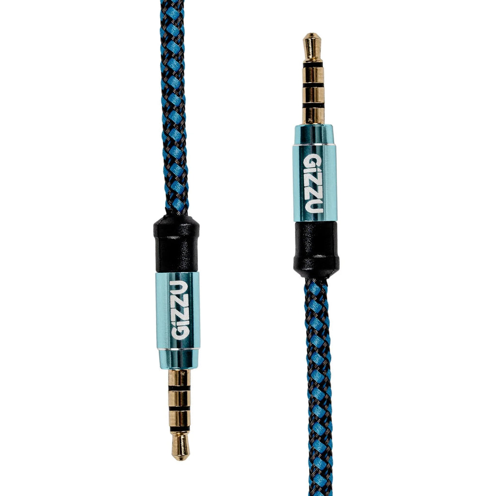 Gizzu 3.5mm AUX Cable 1.5m – Black/Blue