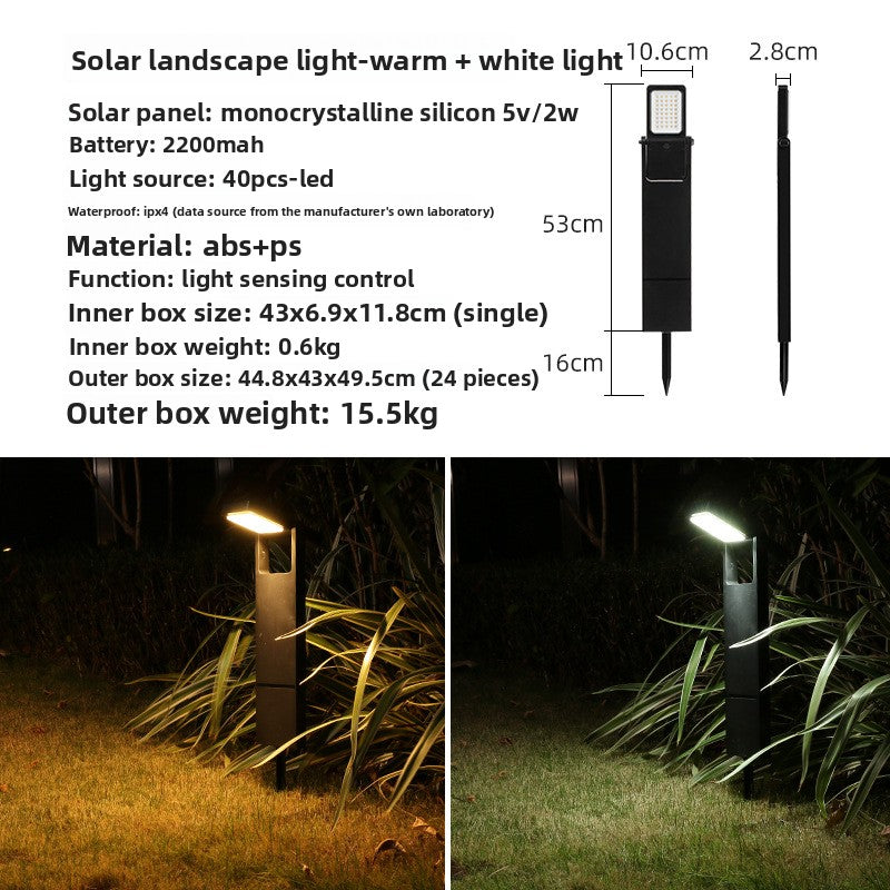 Solar Powered Outdoor Garden Light with Auto On/Off