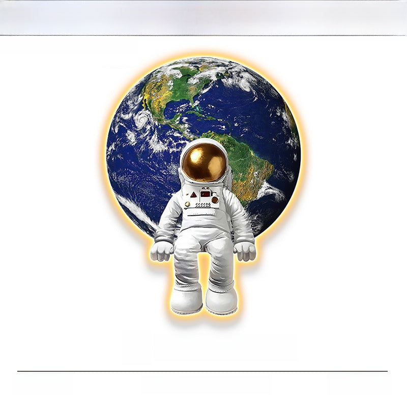 Modern 3D Wall Clock with Decorative Light