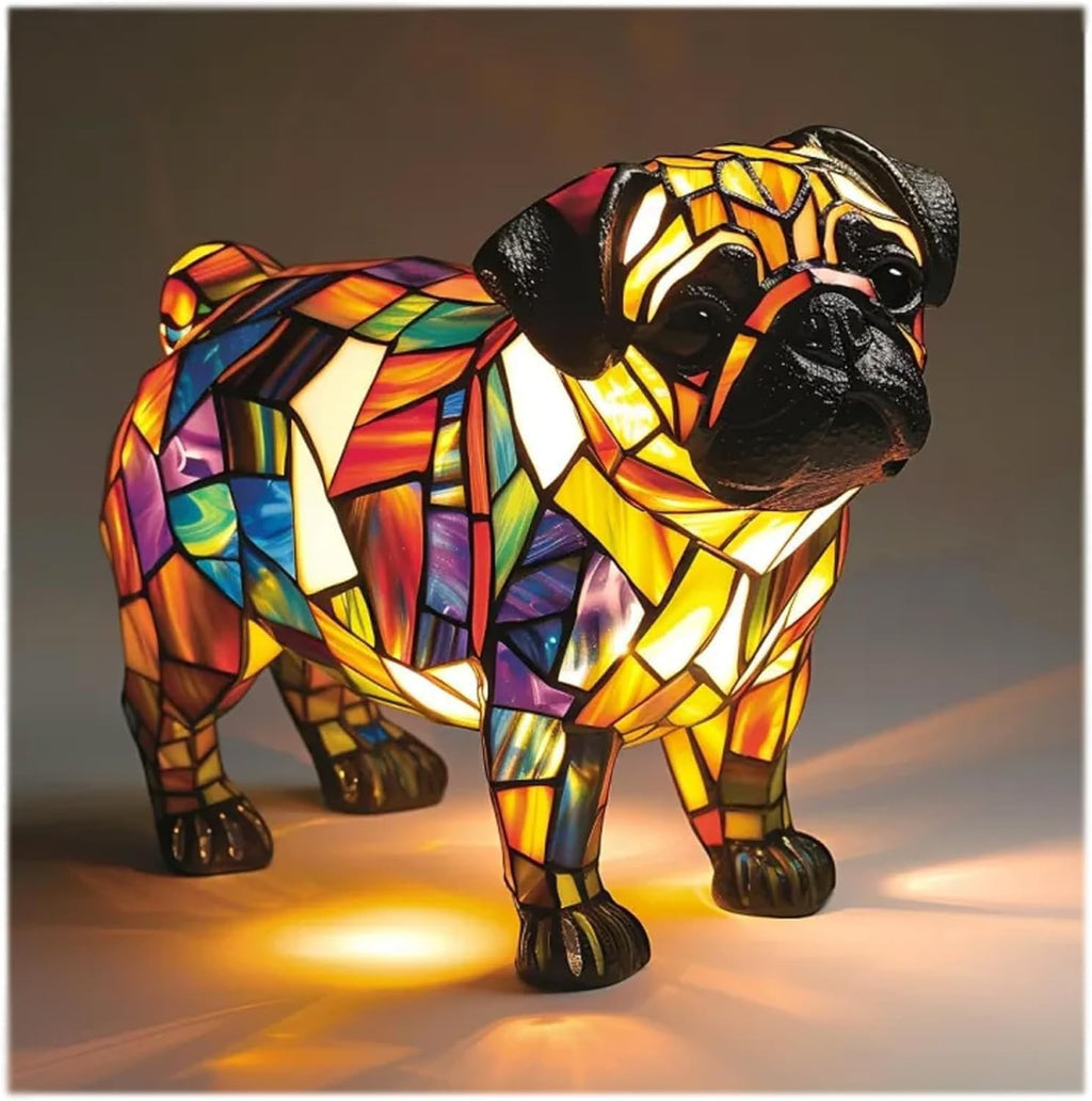 Dog Series Resin Ornaments LED Night Light