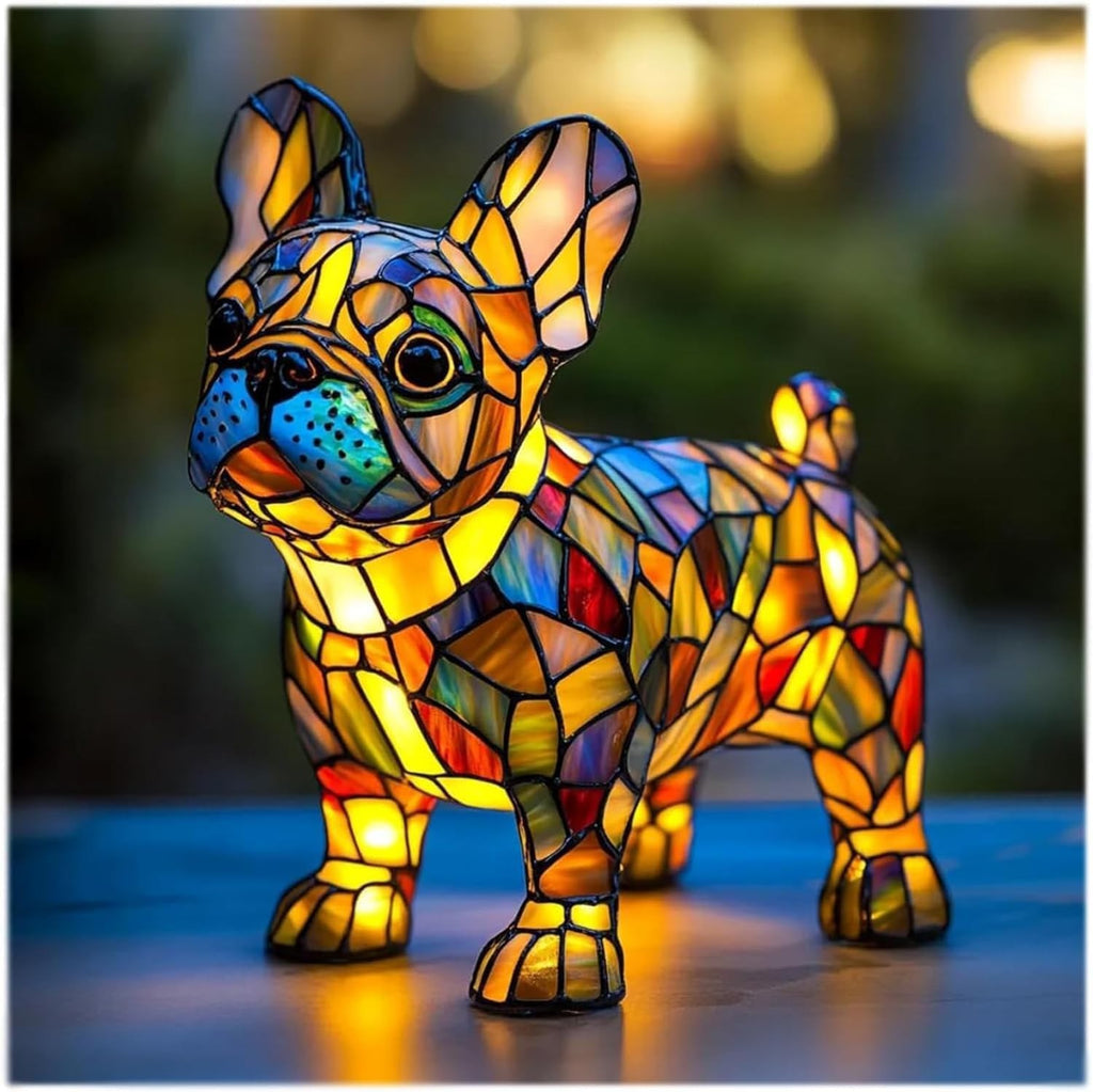 Dog Series Resin Ornaments LED Night Light