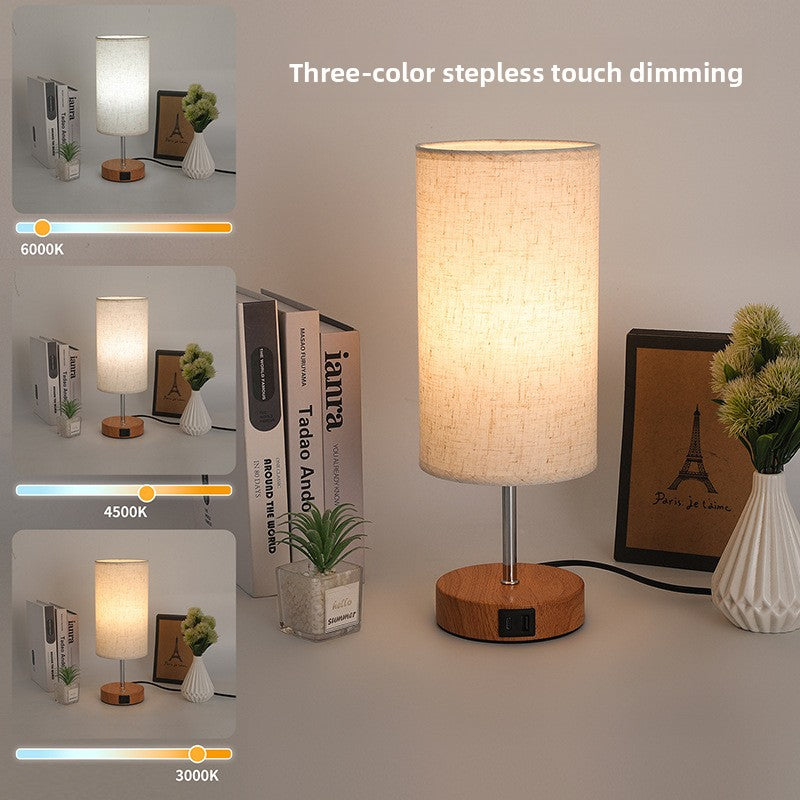 Adjustable USB Touch Desk Lamp with Dual Charging Ports