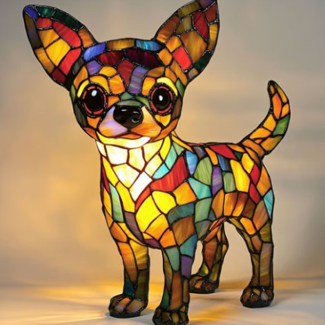 Dog Series Resin Ornaments LED Night Light