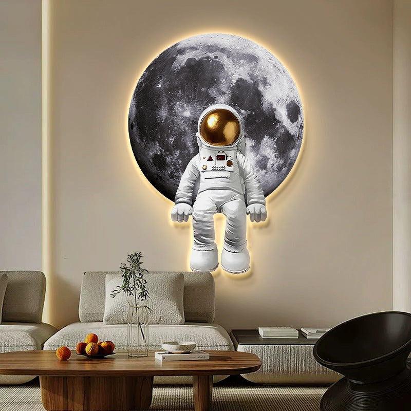 Modern 3D Wall Clock with Decorative Light