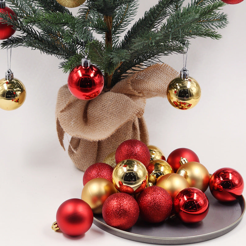 Plastic electroplated balls Christmas tree pendant