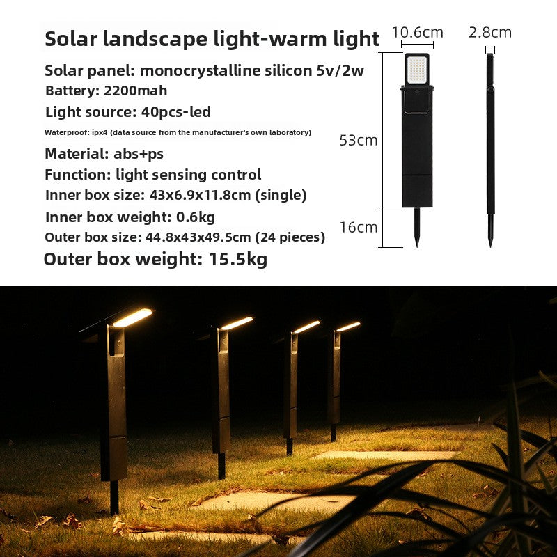 Solar Powered Outdoor Garden Light with Auto On/Off